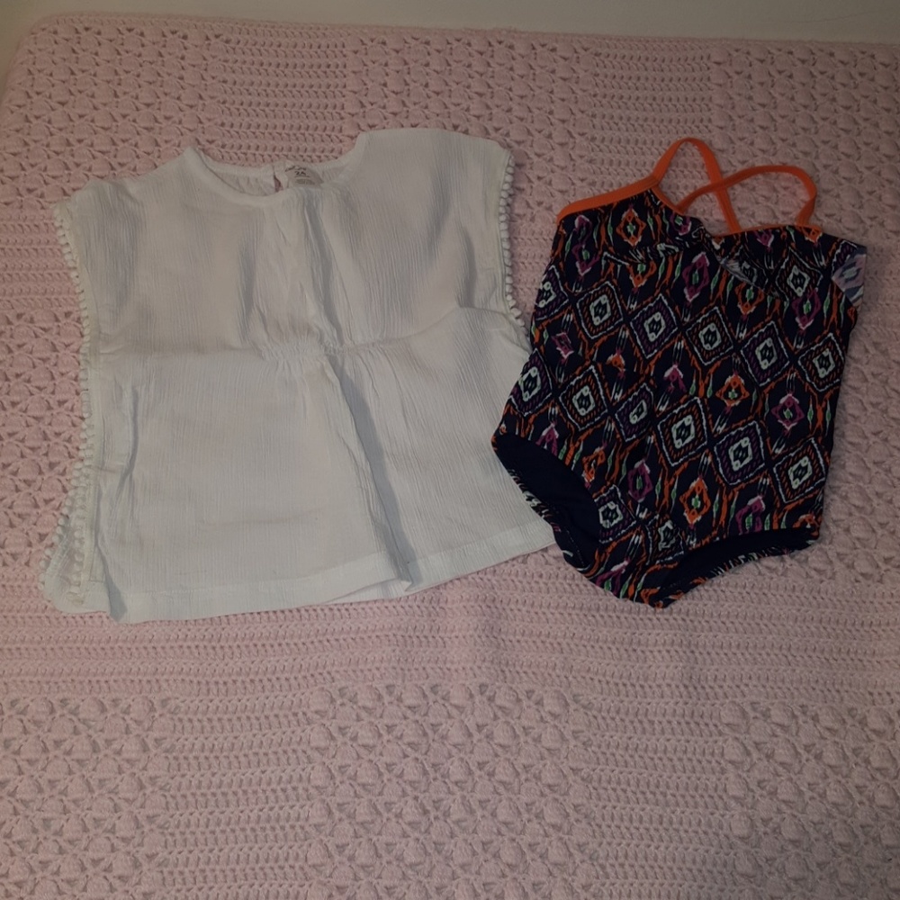 Carter's one piece swimsuit with cover up